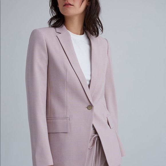 Club Monaco Borrem Single Button Blazer in Mauve